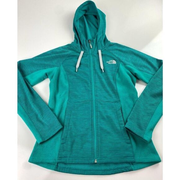 The North Face Castle Crag Hooded Full Zip Jacket Womens Small Green BP0243 - Picture 1 of 9